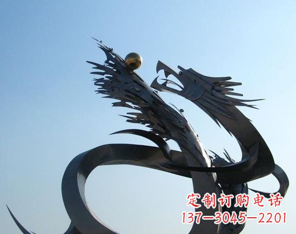 潍坊不锈钢抽象龙戏珠