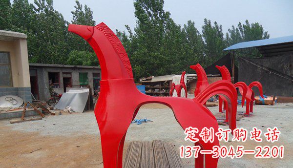 潍坊不锈钢抽象马雕塑 (3)