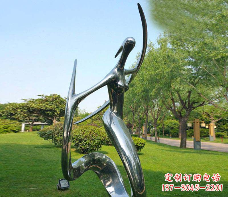 潍坊不锈钢抽象美女跳舞雕塑