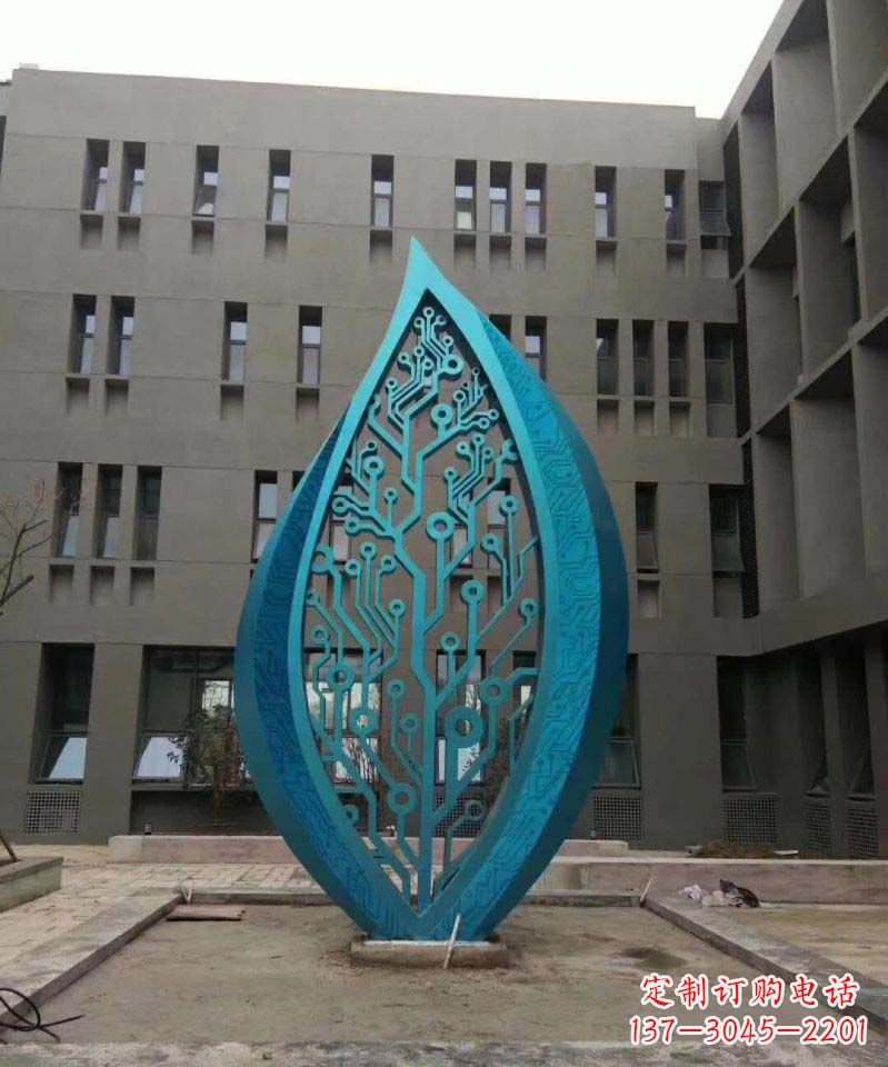 潍坊不锈钢树叶雕塑精美的艺术品