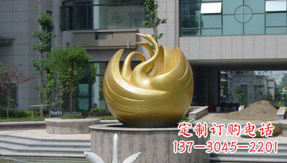 潍坊不锈钢抽象天鹅雕塑 (3)