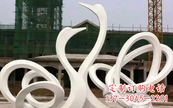 潍坊不锈钢天鹅雕塑美丽而优雅