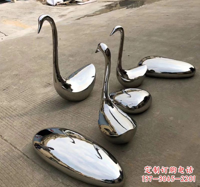 潍坊不锈钢抽象仙鹤雕塑