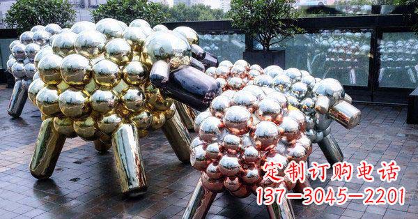 潍坊不锈钢抽象小羊肖恩雕塑