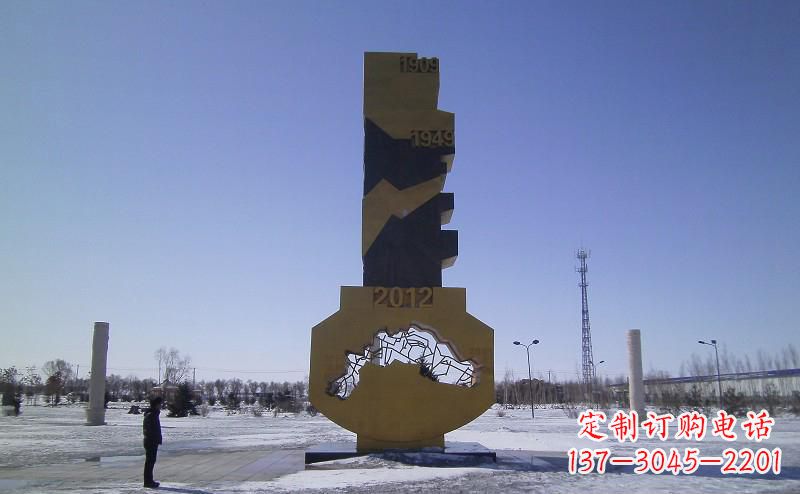 潍坊不锈钢抽象钥匙雕塑 (2)