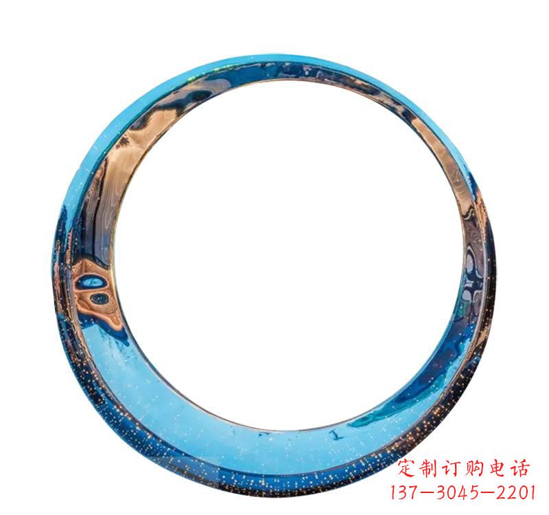 潍坊不锈钢创意景观圆环雕塑