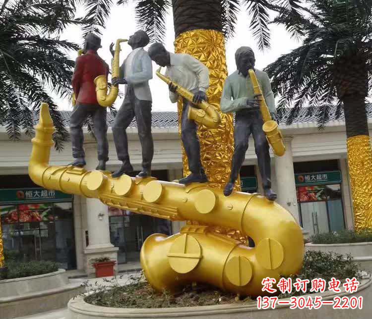 潍坊不锈钢吹萨克斯人物雕塑