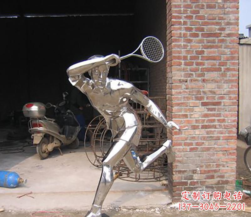 潍坊不锈钢打羽毛球雕塑