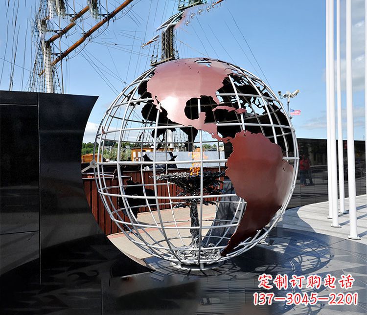 潍坊不锈钢大型地球仪雕塑 