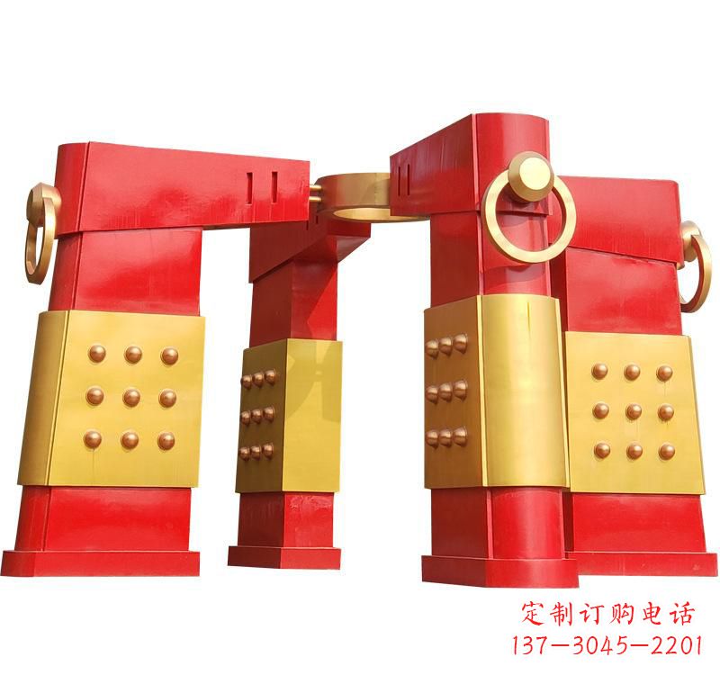 潍坊不锈钢大型拱门雕塑——传承文化精髓