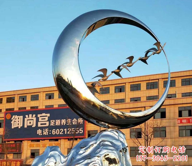 潍坊不锈钢大雁雕塑1