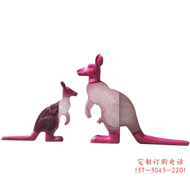 潍坊不锈钢袋鼠雕塑