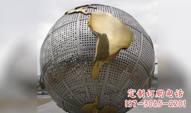 潍坊不锈钢地球地图雕塑