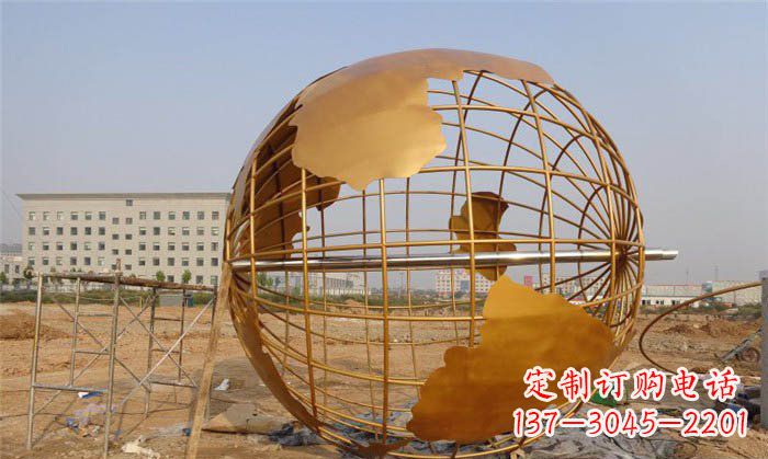 潍坊不锈钢地球公园景观雕塑