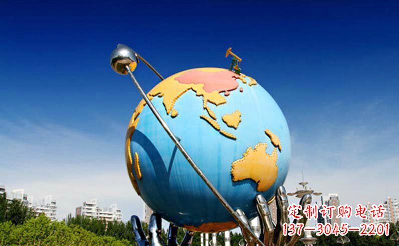潍坊不锈钢地球仪雕塑 (3)