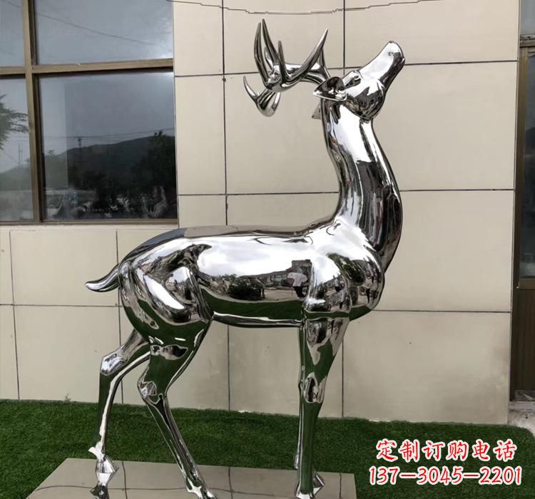 潍坊不锈钢动物梅花鹿雕塑