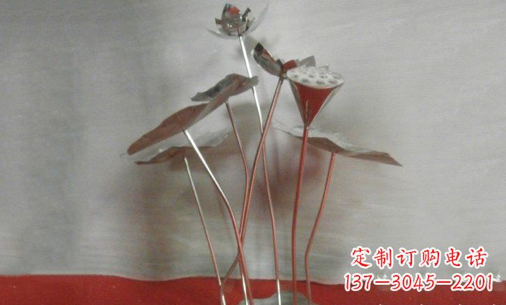 潍坊不锈钢锻造荷花荷叶雕塑