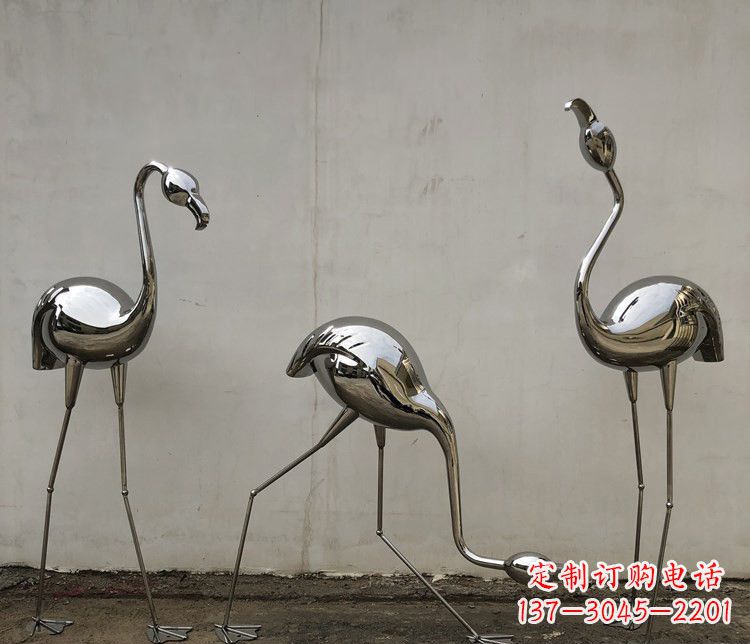 潍坊不锈钢锻造火烈鸟雕塑 