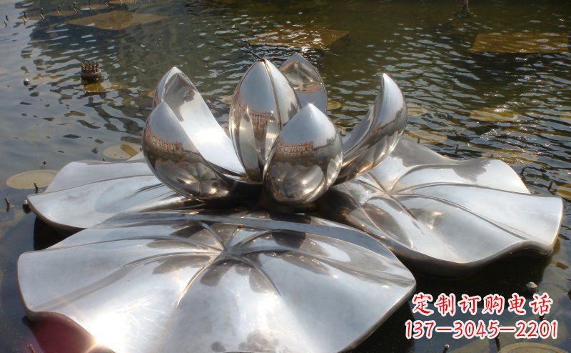 潍坊不锈钢锻造莲花雕塑 (2)