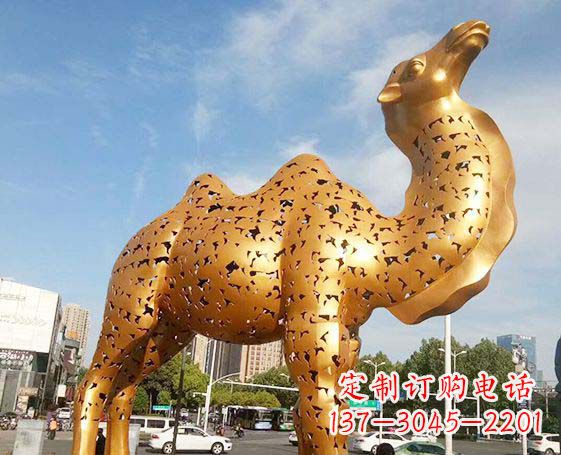 潍坊不锈钢锻造骆驼雕塑