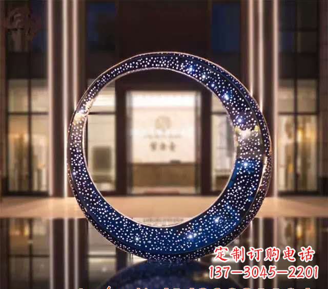 潍坊不锈钢发光月亮雕塑