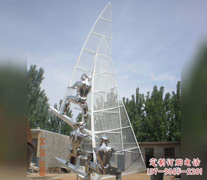 潍坊不锈钢帆船公园雕塑