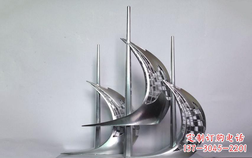 潍坊不锈钢帆船景观雕塑
