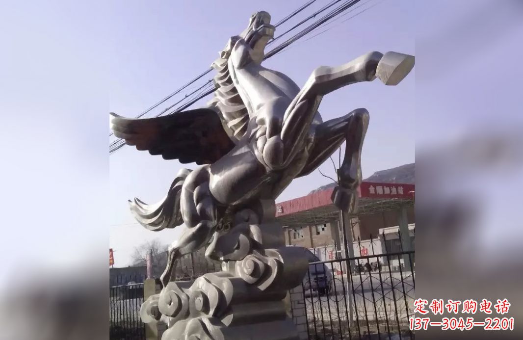 潍坊不锈钢飞马雕塑_2