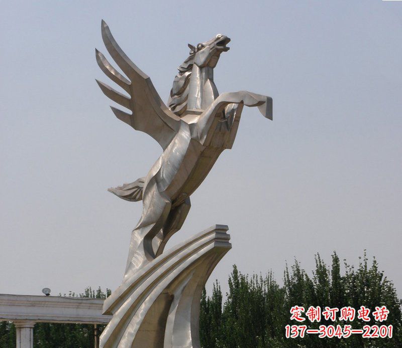 潍坊不锈钢飞马公园雕塑
