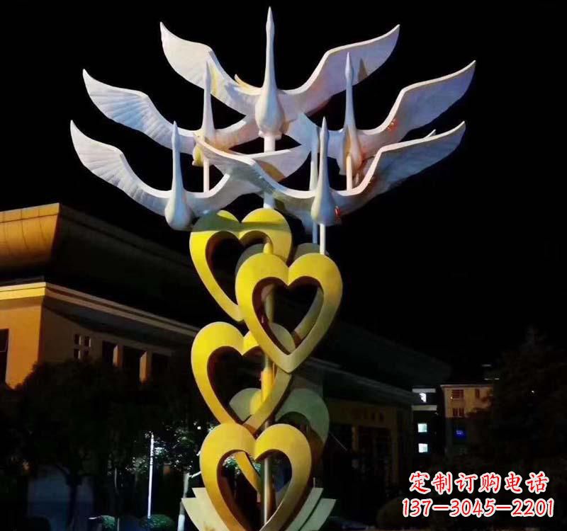 潍坊不锈钢飞翔大雁雕塑