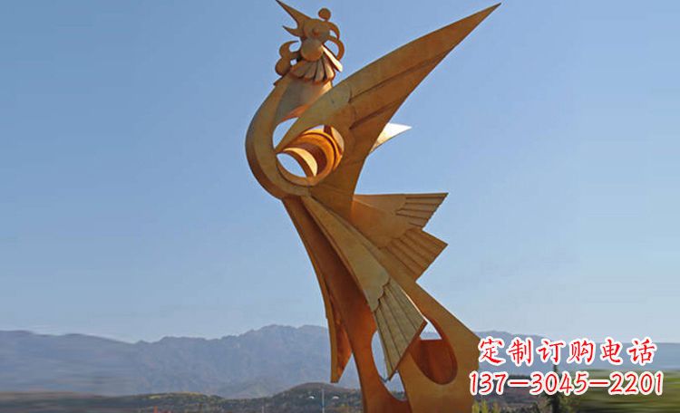 潍坊不锈钢凤凰抽象雕塑