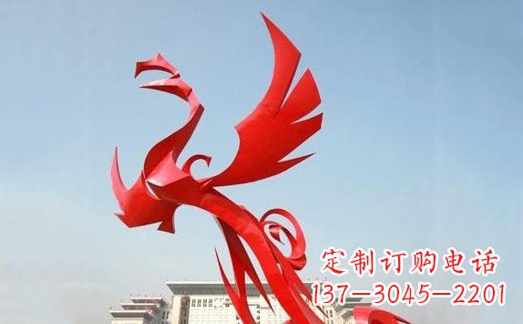 潍坊不锈钢凤凰展翅雕塑精致的艺术品