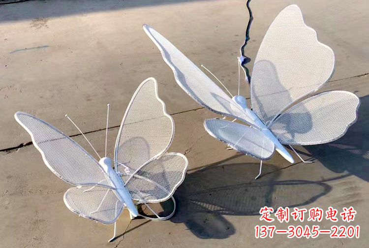 潍坊不锈钢钢丝网格蝴蝶雕塑——灯光下的灵动之美