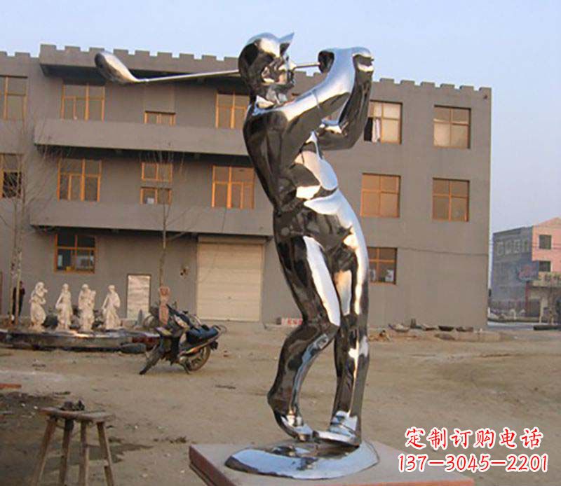 潍坊高尔夫雕塑一种不锈钢制作的艺术品