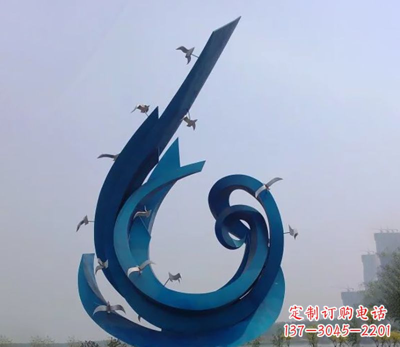 潍坊不锈钢鸽子雕塑 (2)