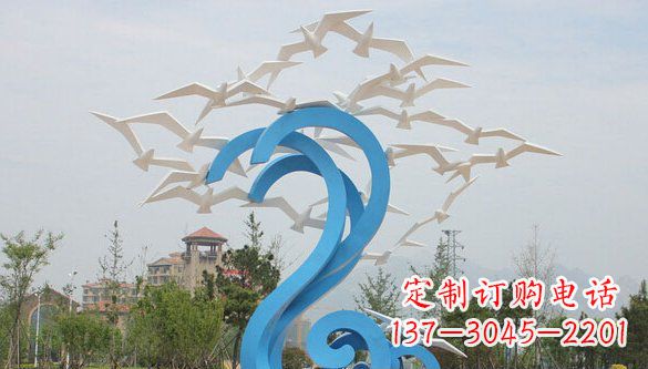 潍坊不锈钢鸽子放飞雕塑