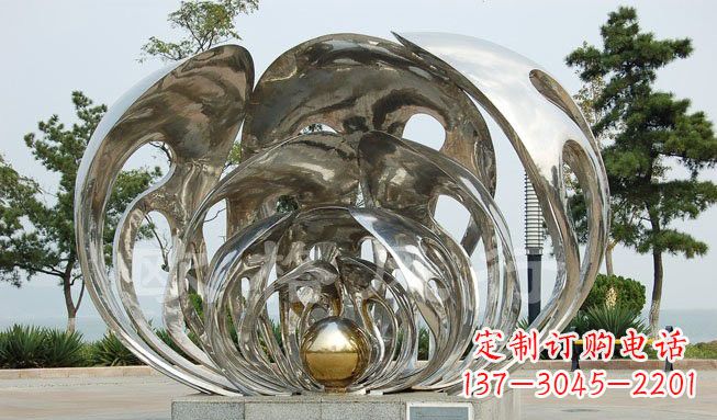 潍坊不锈钢贝壳珍珠雕塑艺术的融合