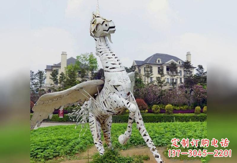 潍坊不锈钢公园抽象独角兽雕塑