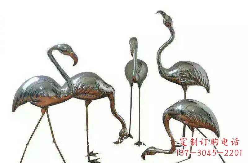 潍坊不锈钢火烈鸟雕塑——美丽的自然之美