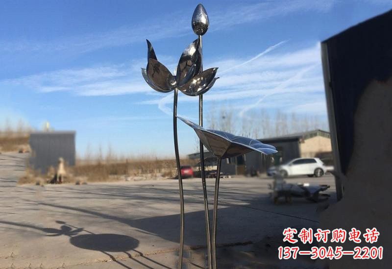 潍坊不锈钢荷花雕塑精美的艺术瑰宝