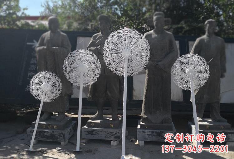 潍坊不锈钢蒲公英喷泉雕塑
