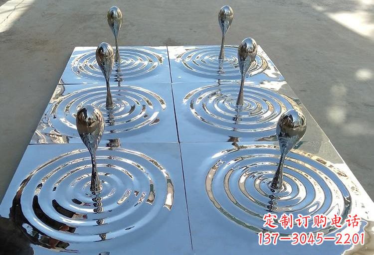 潍坊不锈钢水滴雕塑激发自然之美