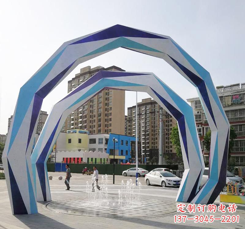 潍坊不锈钢拱门雕塑令人惊叹的艺术品