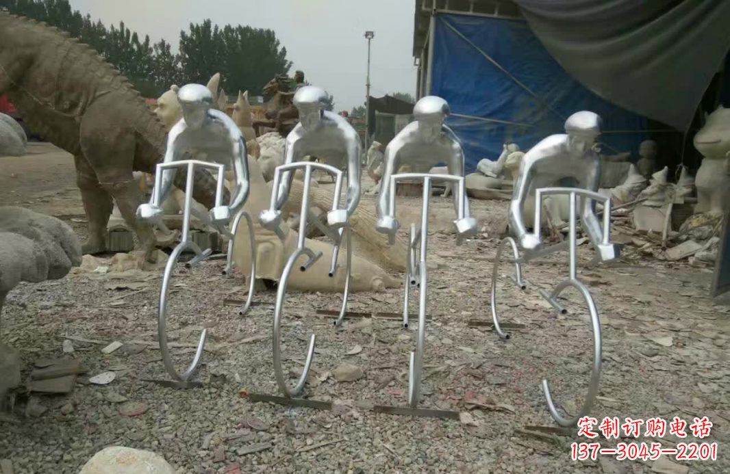 潍坊不锈钢自行车雕塑——美丽的自行车文化精神
