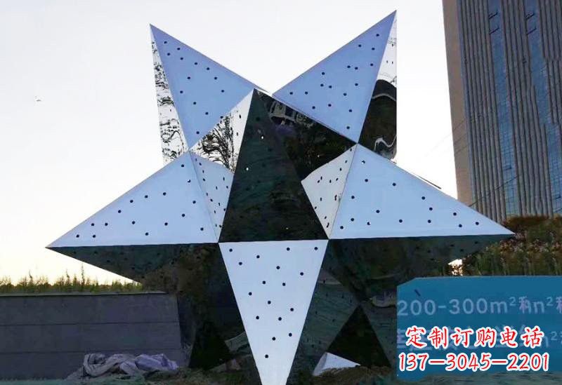 潍坊不锈钢五角星雕塑精致的艺术品