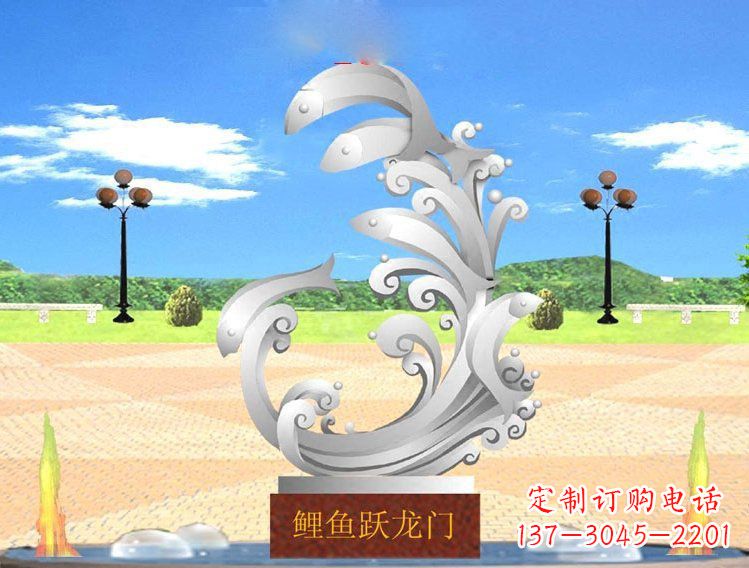 潍坊不锈钢广场上的龙雕塑