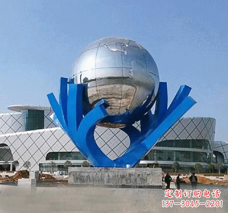 潍坊不锈钢地球雕塑缔造绿色家园