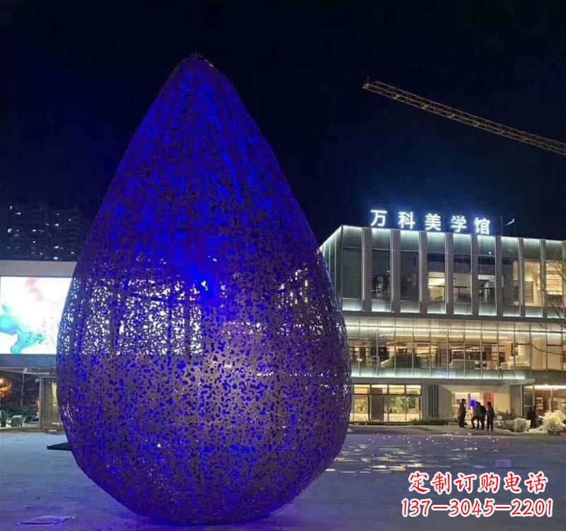 潍坊不锈钢水滴雕塑-自然之美