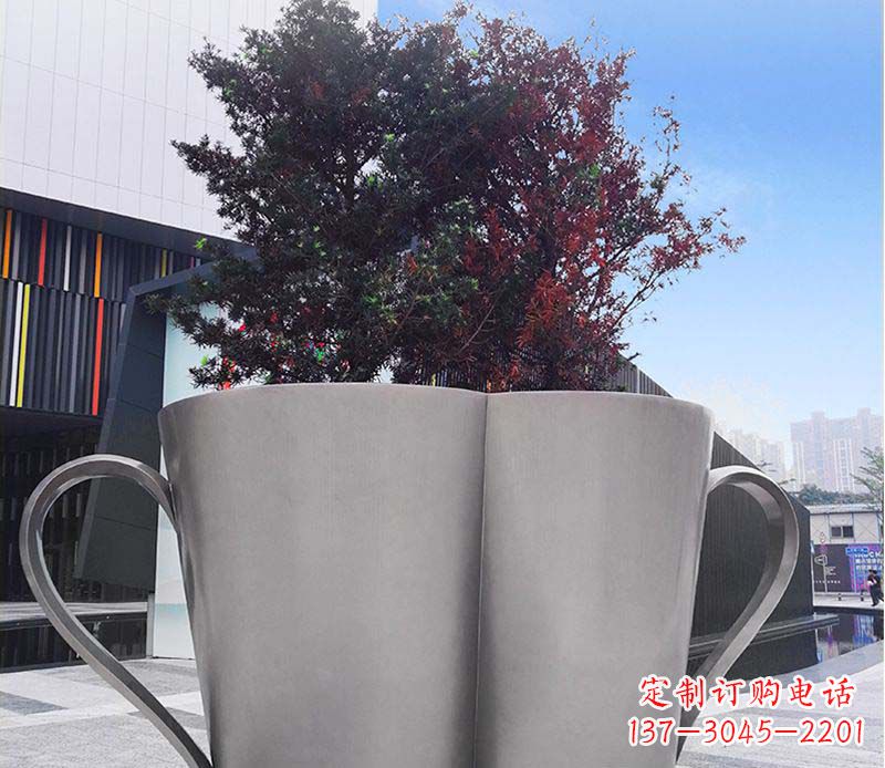 潍坊不锈钢花盆雕塑美观耐用