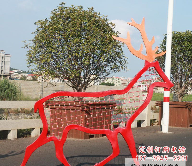 潍坊不锈钢动物雕塑——鹿